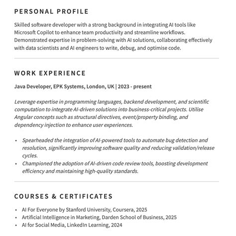 Image result for Job CV Examples