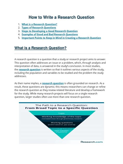 How to Develop a Research Question 的图像结果