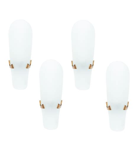 Max Ingrand Fontana Arte (4x)Glass Brass Sconces Mod. 1636, Italy, 1960 ...