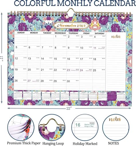 Buy Upgraded 2023-2024 Desk Calendar 22x17-18 Month Large Wall Calendar ...