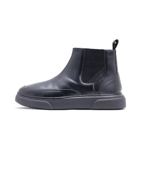 Rare Rabbit Men Aerodon Black Genuine Leather Zipper Closure High-Top ...