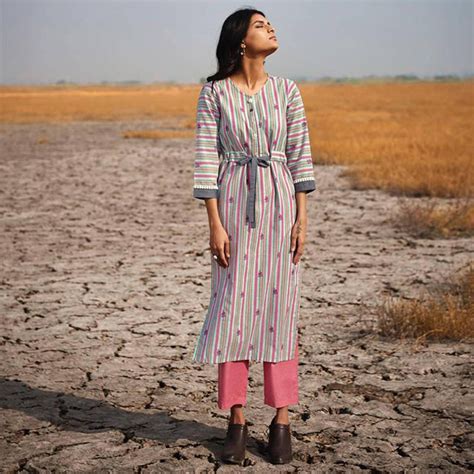 Flamboyant Multi Colored Casual Printed Cotton Kurti-Bottom Set