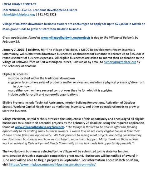 Village of Baldwin - Village of Baldwin, Michigan