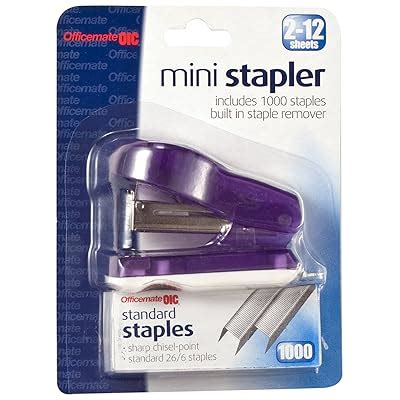 Buy Officemate OIC Mini Stapler with 1000 Standard Staples, in Assorted ...