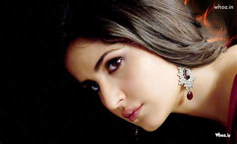 Katrina Kaif Face Closeup With Dark Background Wallpaper