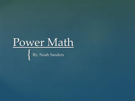 Image result for Power Basics Math