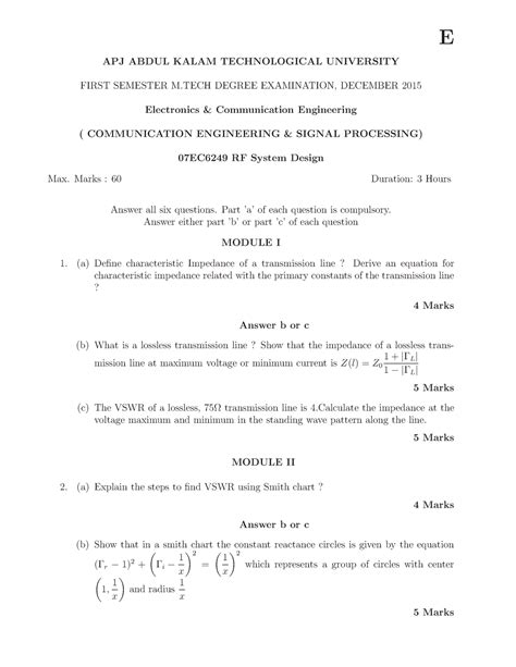 07EC6249-B - M. Tech question paper ECE - E APJ ABDUL KALAM ...