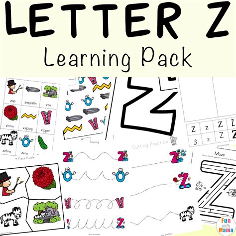 Letter Z Worksheets For Preschool   Kindergarten   Fun  