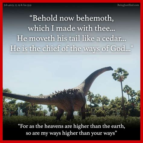 Dinosaurs walked with man according to the bible - Being Justified