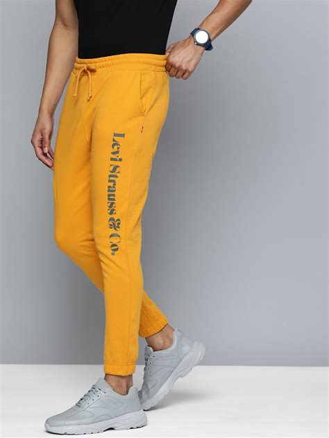 Levis Men Brand Logo Printed Pure Cotton Knitted Joggers - Price History
