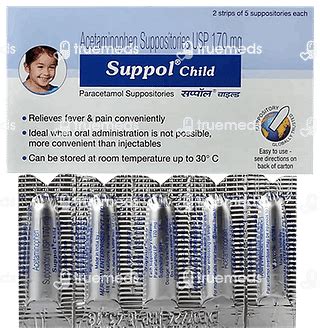 Suppol Child 170 MG Suppository | Order Suppol Child 170 MG Suppository ...