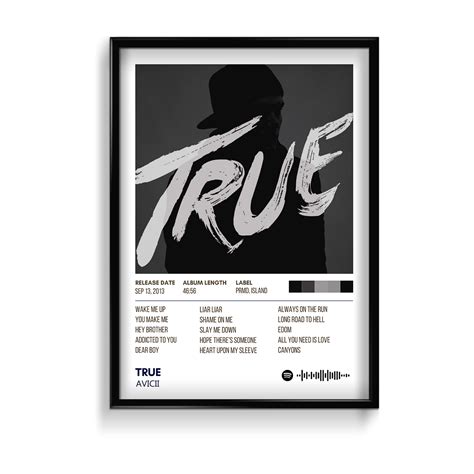 True by Avicii Album Poster – The Mortal Soul