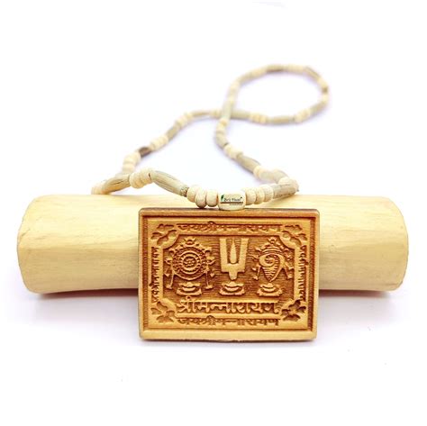 Buy BRIJ HAAT Wooden Shrimannarayan Tirupati Balaji Shankh Chakra Namah ...