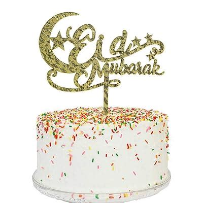Eid Mubarak with Moon Cake Topper, Ramadan Kareem India | Ubuy