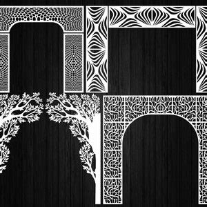 Buy Set of 20 Vector Arches With Abstract and Floral Patterns. Dxf. AI ...