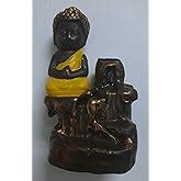 Buy Rise Polyresin Buddha Smoke Fountain Backflow Incense Burner Idol ...