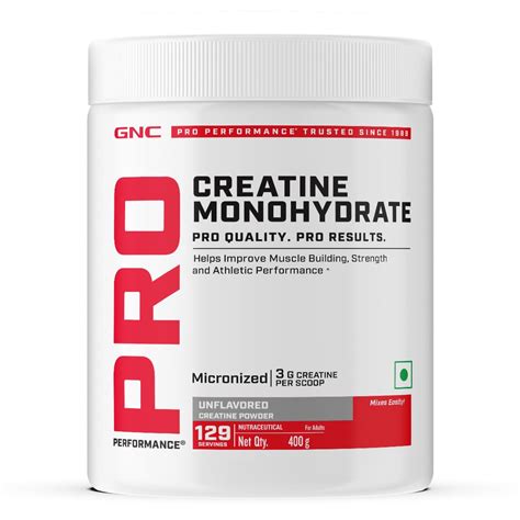 GNC Pro Performance Creatine Monohydrate - 3000mg Creatine Per Scoop ...