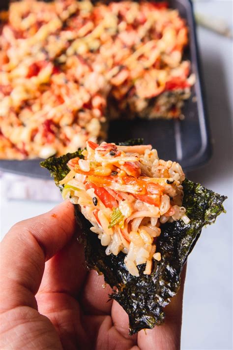 Immitation Crab Sushi Bake - Mikha Eats