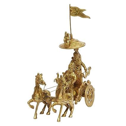 Buy S.A Handicraft Mahabharat/Geeta Arjun Chariot (Rath) with Krishna ...