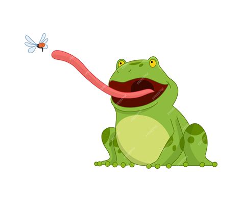 Frog Catching Fly With Tongue