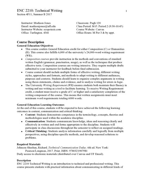 Different Examples Of Technical Writing