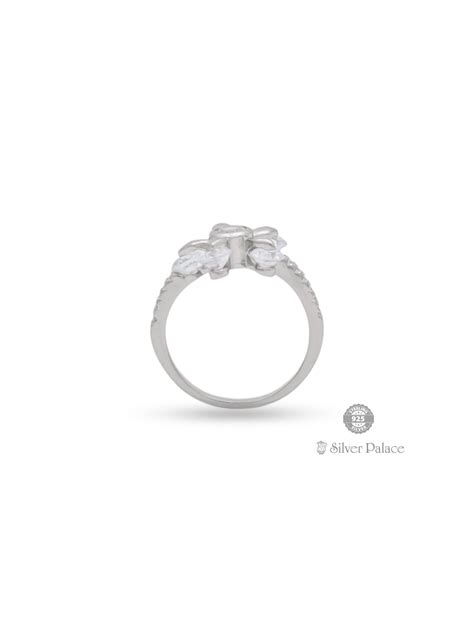 925 Sterling Silver Floral Design Ring For Girls Puya Collection ...