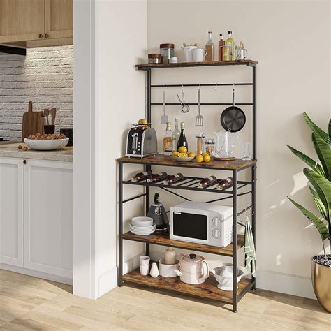 Bestier 5-Tier Rustic Kitchen Organizer Workstation with India | Ubuy