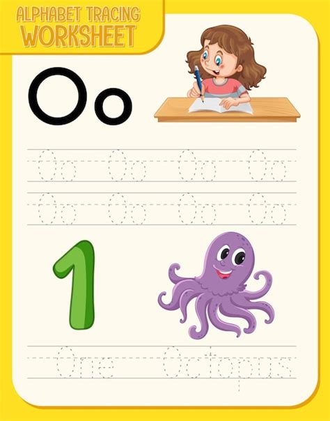 Arbeitsblatt zum Alphabet-Tracing mit den Buchstaben O und O ...