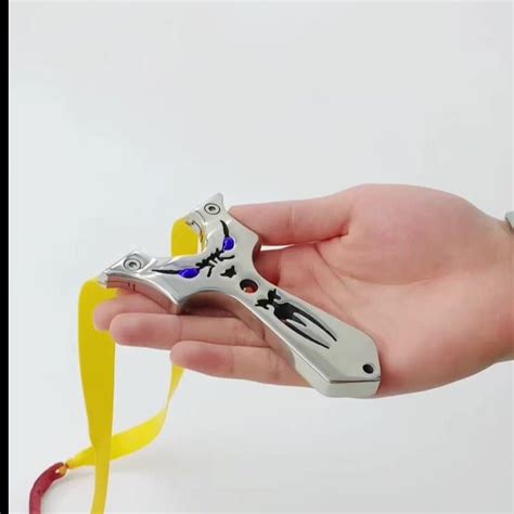 Blue Frowning Eyes Stainless Steel Slingshot – INDIAN SLINGSHOT