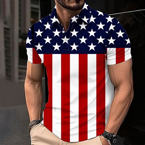 Mens American Flag Shirts Patriotic Shirt Mens Red White and Blue ...