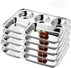 IDEAL PRIME Rust Proof Stainless Steel Dinner Plate 5 in 1 (5 Pices ...