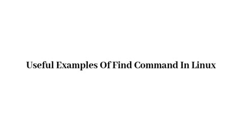 Image result for Find Command Linux