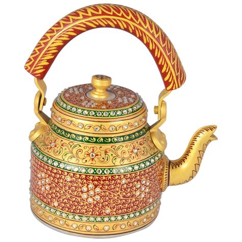 Buy Kaushalam Hand Painted Tea Kettle Majestic Christmas Gift Online in ...