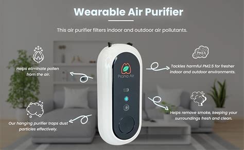 Prana Air Personal Air Purifier | Wearable, Portable, Dual Negative ...