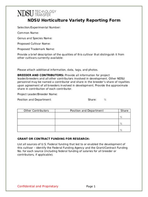 NDSU Horticulture Variety Reporting Doc Template | pdfFiller