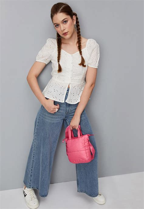 Buy Women Schiffli Woven Peplum Blouse Online at just Rs. 699.0 ...