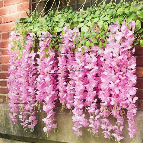 Buy Well Art Gallery Artificial Wisteria Flowers Long Hanging Bush ...
