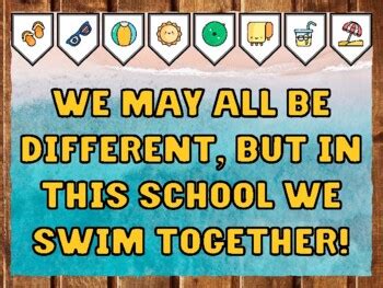 WE MAY ALL BE DIFFERENT, BUT IN THIS SCHOOL WE SWIM TOGETHER! Beach ...