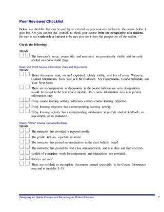 Image result for Course Review Checklist