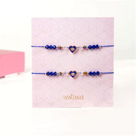 Macrame Evil Eye Keychain Set Of 4 Online - Premium Keychain | Nestasia