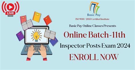 Announcement of New Live Batch 11th for "💥 Inspector Posts Exam 2024 💥"📢