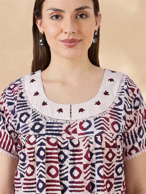 Purchase Pure Cotton Printed Nighty for Women Online – 9shines label