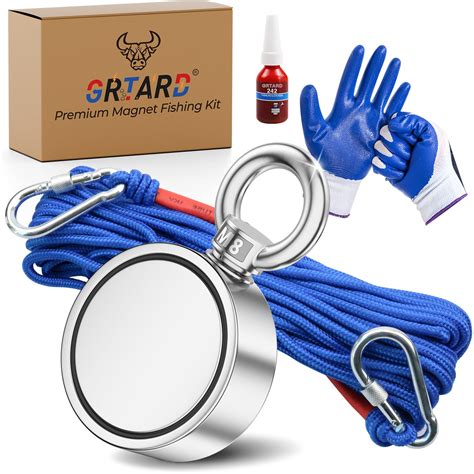 Grtard Fishing Magnet Kit, 700 LBS Pulling Force Magnet Fishing ...
