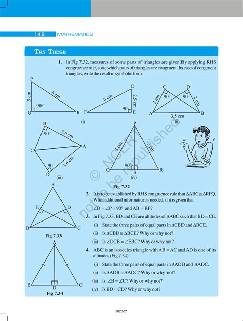 Congruence Of Triangles - NCERT Book of Class 7 Mathematics