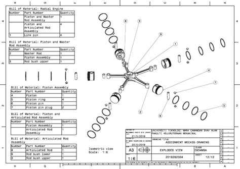 Image result for Radial Engine Exploded View Drawing