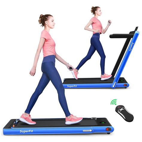 Costway 2 IN 1 Electric Treadmill, Folding Compact Running Machine ...
