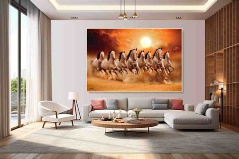 Feng Shui Eight Horse Vastu Painting | best vastu 8 running horses