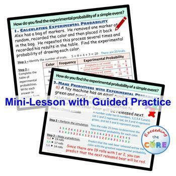 Experimental Probability of Simple Events 的图像结果