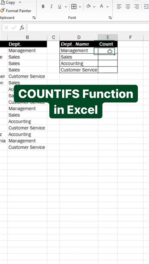 Image result for Excel Countifs Tutorial