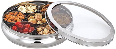 Buy Regalo Steel Spice Container Masala Dabba - Large(with 7 ...